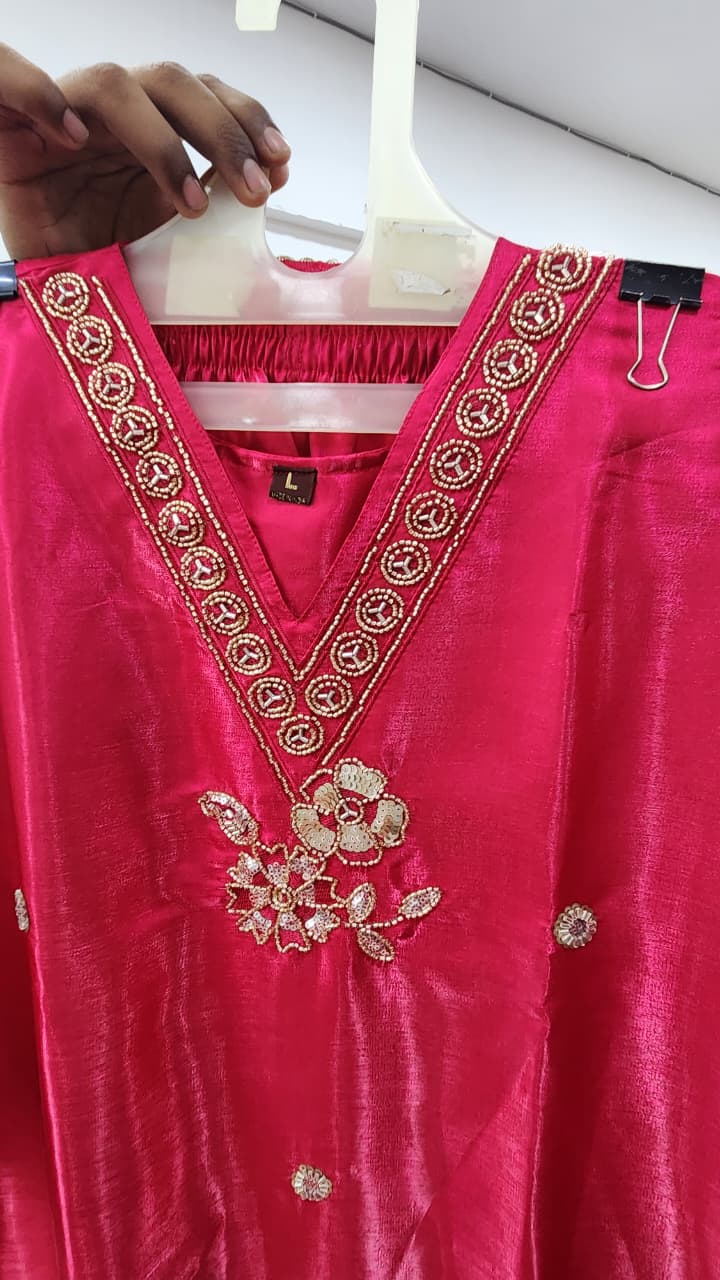 1792 By Ossm Style Mal Chanderi Kurtis Set Size Combo